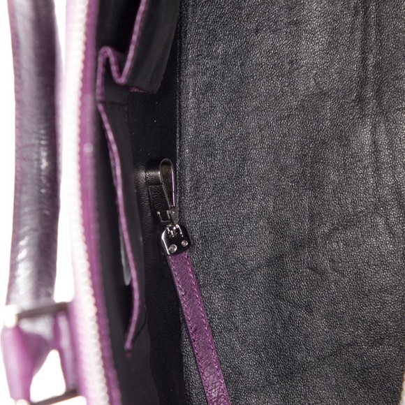 Via La Moda genuine ostrich purple violet handbag - Picture 11 of 11